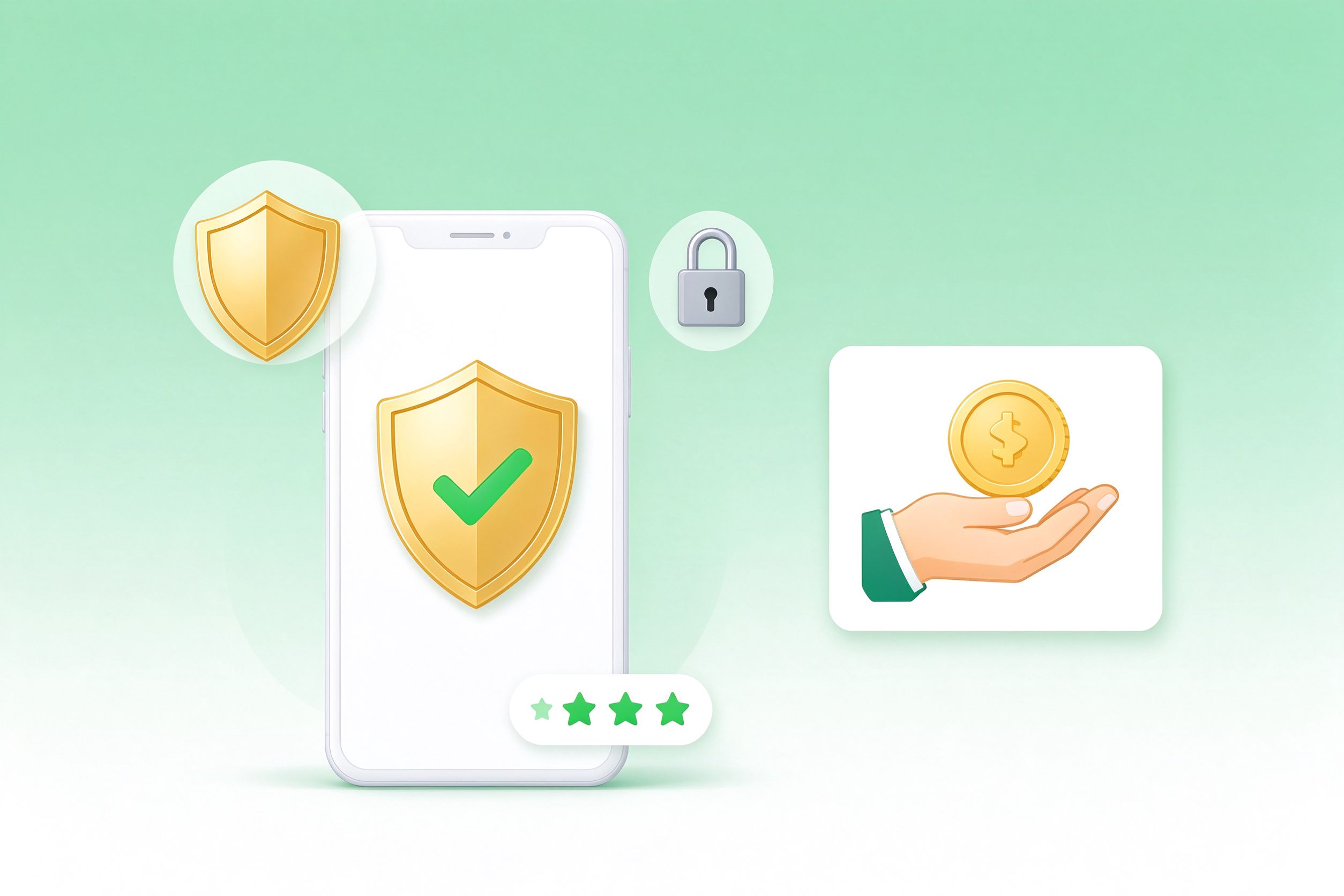趣闲赚正版app下载安全保障示意 - 实名认证与收益安全